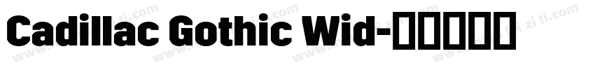 Cadillac Gothic Wid字体转换